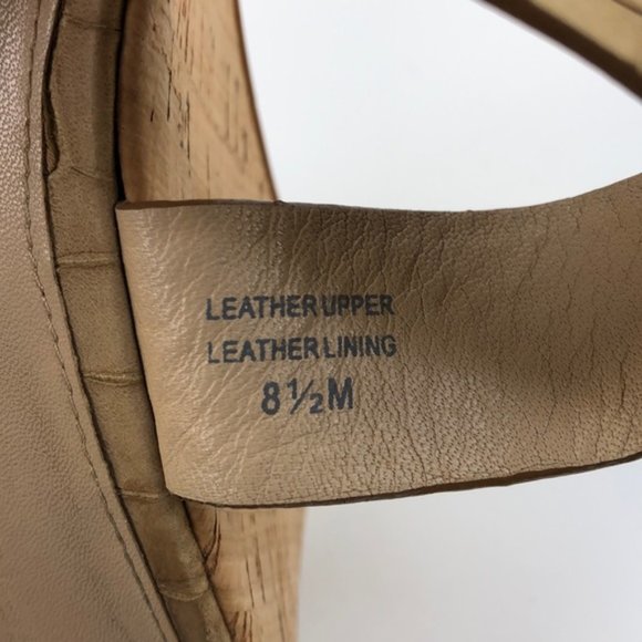 Via Spiga Ankle Wrap Cork Heel Wedges, Size 8.5 - Picture 7 of 8